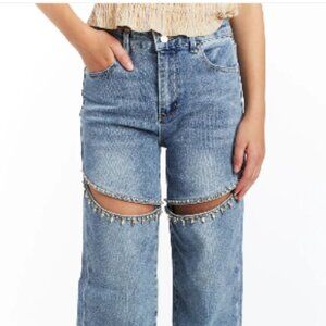 SALE $20-Tractr Blu Crystal Slit Straight, Girls Jeans, NWT, Sz 14